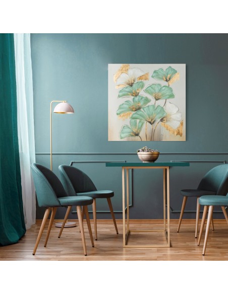 OBRAZ 582B 60 X 60 CM TURKUSOWY