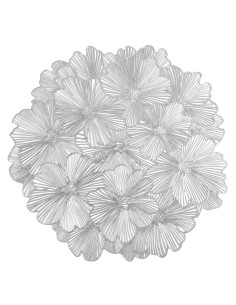 PODKŁADKA LAURA O 38 CM SREBRNY