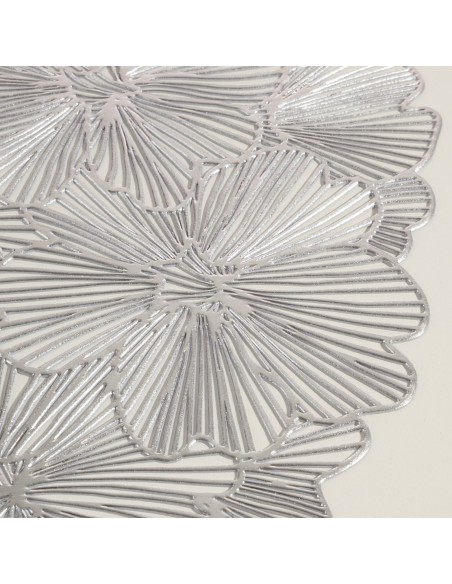 PODKŁADKA LAURA O 38 CM SREBRNY