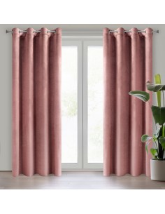 ZASŁONA GOTOWA MELANIE 140 X 250 CM CIEMNORÓŻOWY