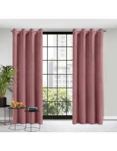 ZASŁONA GOTOWA MELANIE 140 X 250 CM CIEMNORÓŻOWY 2