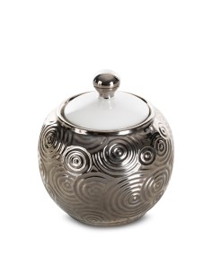 CERAMIKA 10 X 10 X 11 CM SREBRNY