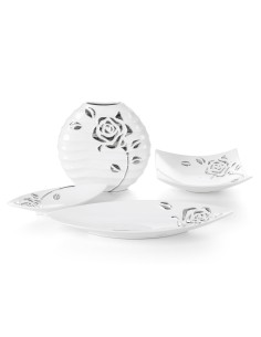 MISA DEKORACYJNA FLORESA (01) 28 X 28 X 9 CM BIAŁY 2