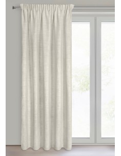 ZASŁONA GOTOWA ROSI NA TAŚMIE 140 X 270 CM CIEMNOBEŻOWY 2