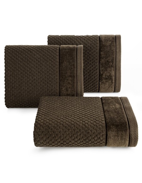 RĘCZNIK FRIDA (08) 70 X 140 CM CIEMNOBRĄZOWY