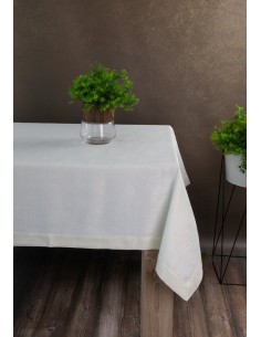 OBRUS LENA 145 X 350 CM KREMOWY