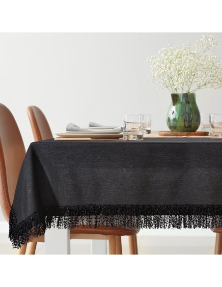 OBRUS JASPER 140 X 260 CM CZARNY