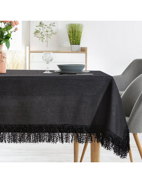 OBRUS JASPER 140 X 260 CM CZARNY