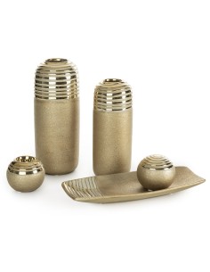 WAZON DEKORACYJNY ELARA (02) O 10 X 25 CM ZŁOTY 2