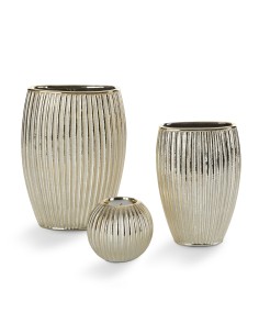 WAZON DEKORACYJNY OMIKA (02) 19 X 9 X 25 CM SZAMPAŃSKI 2