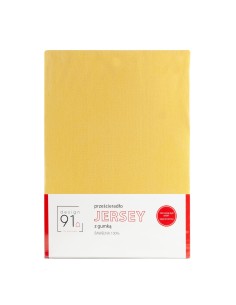 PRZEŚCIERADŁO Z GUMKĄ JERSEY D91 90 X 200 X 25 CM MUSZTARDOWY 2