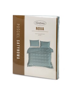 KOMPLET POŚCIELI NOVA3 180 X 200 CM BŁĘKITNY 2