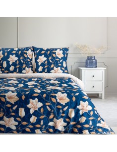 KOMPLET POŚCIELI SATYNOWEJ NIKA 48 140 X 200 CM GRANATOWY