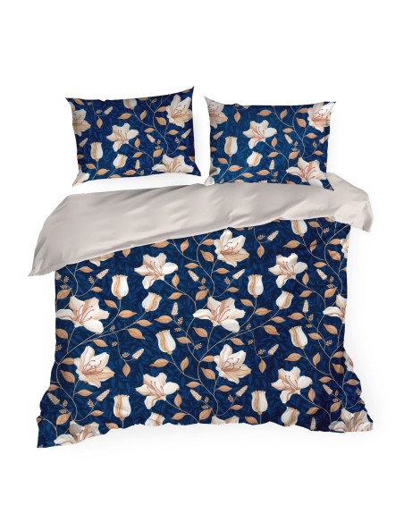 KOMPLET POŚCIELI SATYNOWEJ NIKA 48 140 X 200 CM GRANATOWY