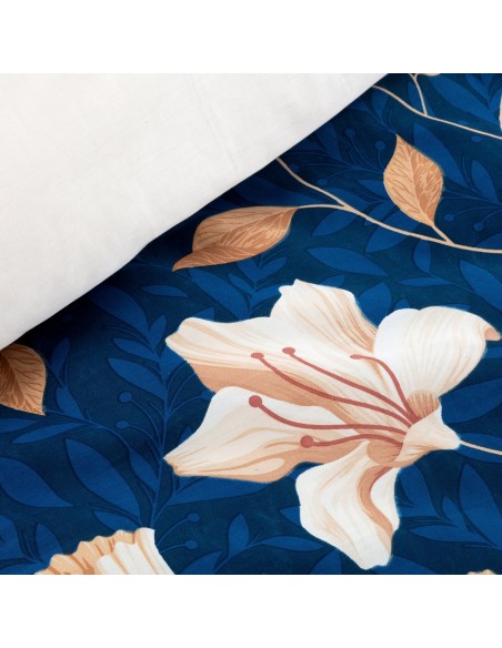 KOMPLET POŚCIELI SATYNOWEJ NIKA 48 140 X 200 CM GRANATOWY