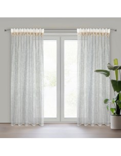 ZASŁONA GOTOWA ALANIA NA TAŚMIE 140 X 270 CM NATURALNY