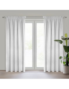 ZASŁONA GOTOWA ERIS NA TAŚMIE 135 X 270 CM SREBRNY