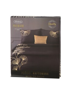 KOMPLET POŚCIELI HAFT2 220 X 200 CM CZARNY 2