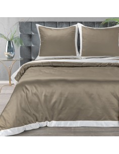 KOMPLET POŚCIELI LAURA 220 X 200 CM CIEMNOBEŻOWY