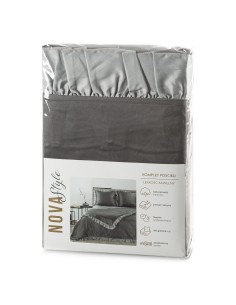 KOMPLET POŚCIELI ELIZA 220 X 200 CM STALOWY 2