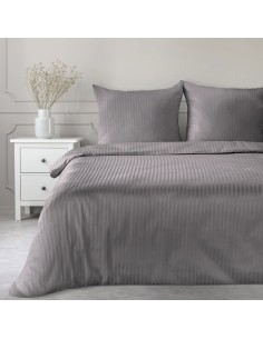 KOMPLET POŚCIELI SATYNOWEJ VERA 140 X 200 CM STALOWY