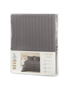 KOMPLET POŚCIELI SATYNOWEJ VERA 220 X 200 CM STALOWY 2