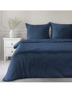 KOMPLET POŚCIELI SATYNOWEJ VERA 160 X 200 CM GRANATOWY