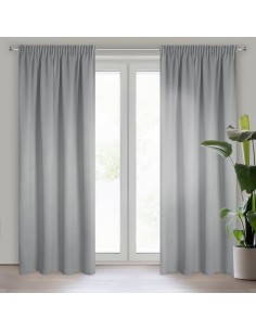 ZASŁONA GOTOWA CARLO NA TAŚMIE 130 X 300 CM SREBRNY