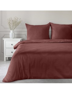 KOMPLET POŚCIELI SATYNOWEJ VERA 160 X 200 CM BURGUNDOWY
