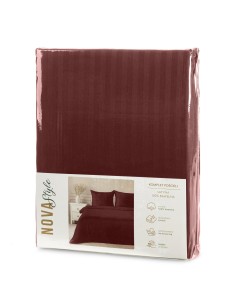 KOMPLET POŚCIELI SATYNOWEJ VERA 160 X 200 CM BURGUNDOWY 2