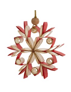 OZDOBA ŚWIĄTECZNA PA 83 12 X 0.5 X 12 CM CZERWONY