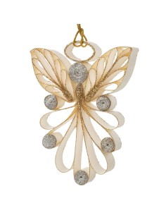 OZDOBA ŚWIĄTECZNA PA 88 12 X 0.5 X 12 CM KREMOWY