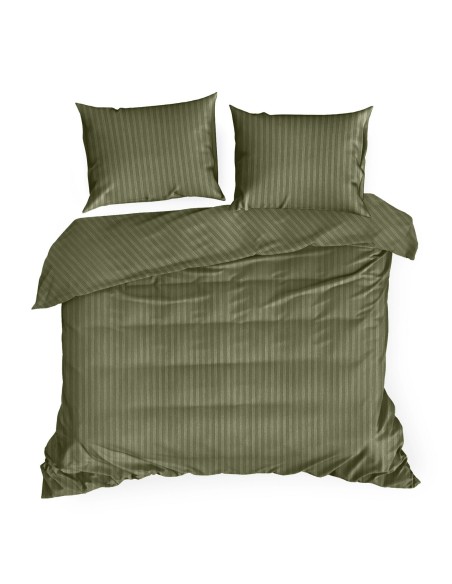 KOMPLET POŚCIELI SATYNOWEJ VERA 160 X 200 CM OLIWKOWY
