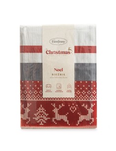 OBRUS ŚWIĄTECZNY NOEL 40 X 140 CM BIAŁY 2