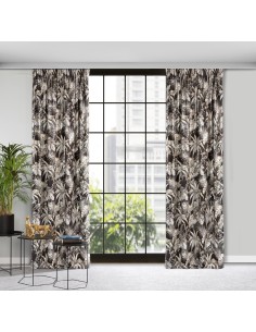 ZASŁONA GOTOWA RODOS NA TAŚMIE 140 X 270 CM CIEMNOBRĄZOWY 2