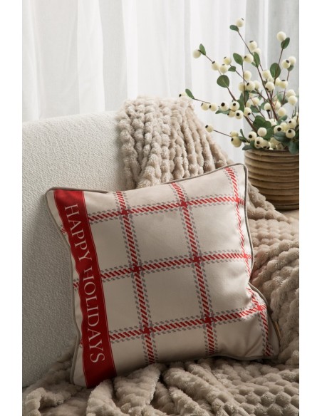 POSZEWKA ŚWIATECZNA CLARK01 60 X 60 CM BEŻOWY