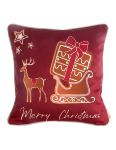 POSZEWKA ŚWIATECZNA GINGER02 45 X 45 CM CZERWONY