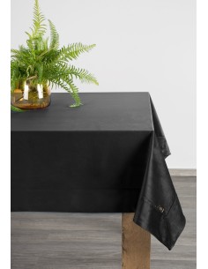OBRUS VELVET 145 X 180 CM CZARNY