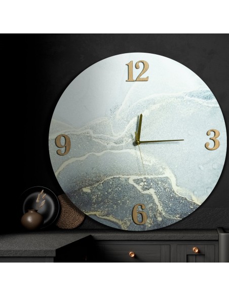 ZEGAR DEKORACYJNY 30 O 60 X 5 CM SREBRNY