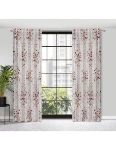 ZASŁONA GOTOWA D91 POWDERY NA TAŚMIE 140 X 270 CM RÓŻOWY 2