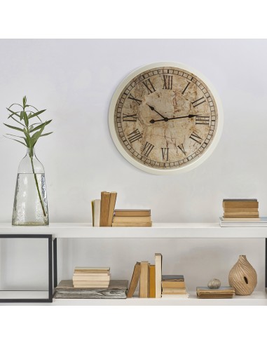 ZEGAR DEKORACYJNY 67 O 40 X 7 CM BEŻOWY