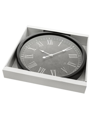 ZEGAR DEKORACYJNY 68 O 40 X 7 CM CZARNY