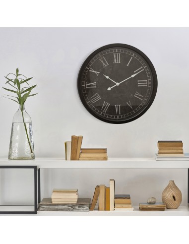 ZEGAR DEKORACYJNY 68 O 40 X 7 CM CZARNY