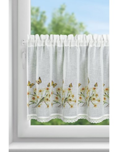 FIRANA GOTOWA FLORA 150 X 60 CM BIAŁY