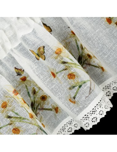 FIRANA GOTOWA FLORA 150 X 60 CM BIAŁY