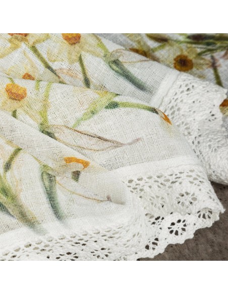 FIRANA GOTOWA FLORA 150 X 60 CM BIAŁY