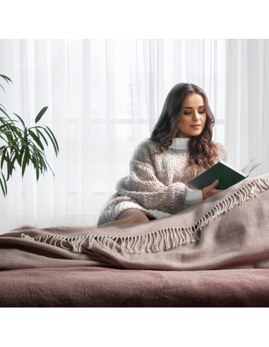 KOC PLED 6 180 X 220 CM RÓŻOWY