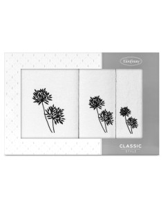 KOMPLET RĘCZNIKÓW 3 56 X 36 X 7 CM BIAŁY