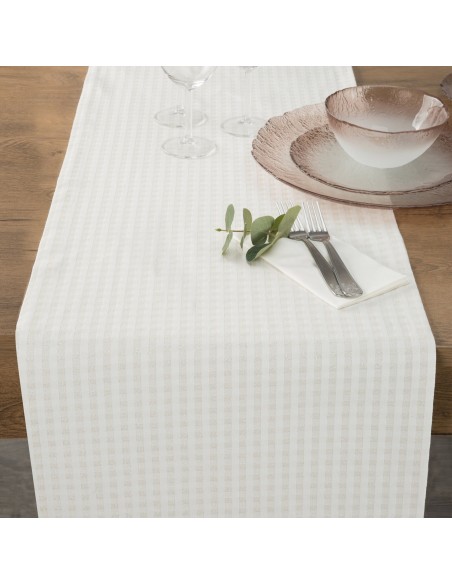 OBRUS FLASH 1 40 X 180 CM KREMOWY