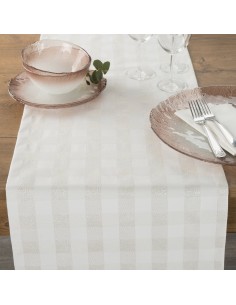 OBRUS FLASH 3 40 X 180 CM KREMOWY